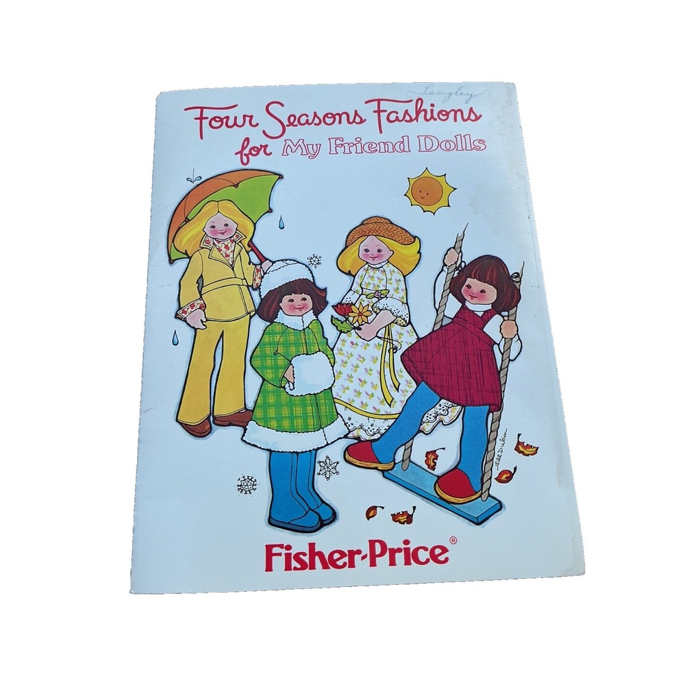 Vintage 1978 Fisher Price Four Seasons Fashions My Friend Dolls Patterns Lot